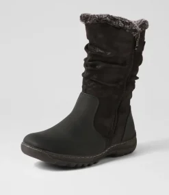 Women I LOVE BILLY Boots-Dorela Black Multi Calf Boots