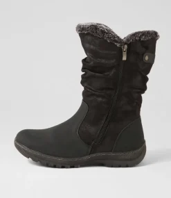Women I LOVE BILLY Boots-Dorela Black Multi Calf Boots