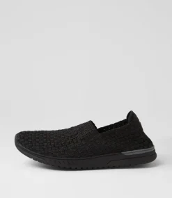 Women SUPERSOFT Comfort|Flats-Doti Black Elastic Flat Shoes