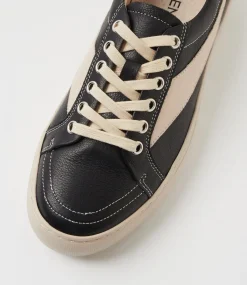Women TOP END Sneakers-Dowens Black Vanilla Leather Sneakers