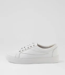 Women TOP END Sneakers-Dowens White Leather Sneakers