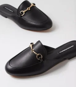 Women WINDSOR SMITH Flats-Dree Black Leather Flat Shoes