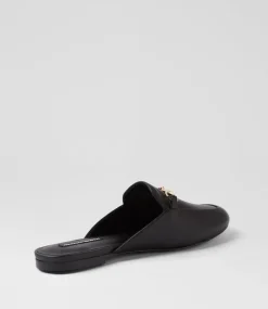 Women WINDSOR SMITH Flats-Dree Black Leather Flat Shoes