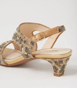 Women SUPERSOFT Comfort|Heels-Drews Leopard Jewels Sandals