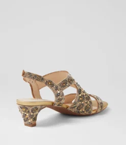 Women SUPERSOFT Comfort|Heels-Drews Leopard Jewels Sandals