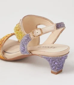 Women SUPERSOFT Comfort|Heels-Drews Multi Jewels Sandals