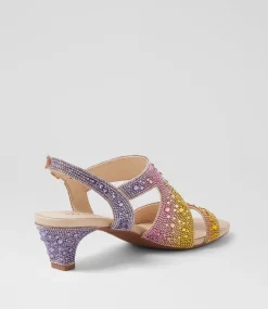 Women SUPERSOFT Comfort|Heels-Drews Multi Jewels Sandals