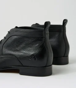 COLORADO Dress Shoes|Casuals-Drift Black Leather Lace Up Boots