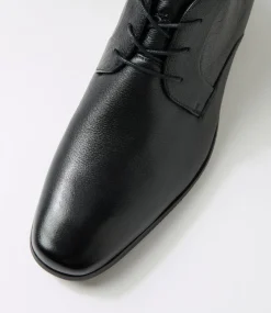 COLORADO Dress Shoes|Casuals-Drift Black Leather Lace Up Boots