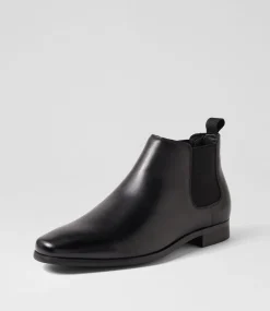 COLORADO Boots|Dress Shoes-Driscoe Black Leather Chelsea Boots