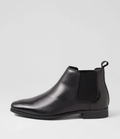 COLORADO Boots|Dress Shoes-Driscoe Black Leather Chelsea Boots