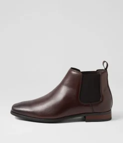 COLORADO Boots|Dress Shoes-Driscoe Dark Brown Leather Chelsea Boots