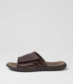 COLORADO Casuals|Sandals-Duke Oxblood Leather Slides