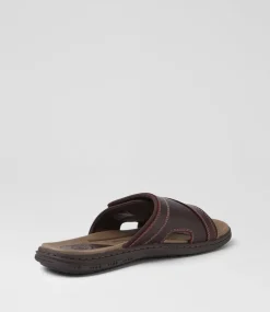 COLORADO Casuals|Sandals-Duke Oxblood Leather Slides