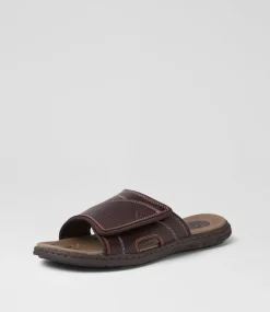 COLORADO Casuals|Sandals-Duke Oxblood Leather Slides