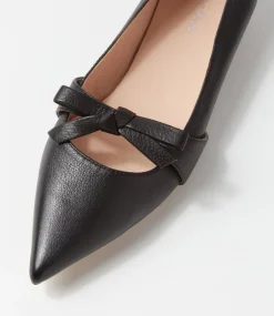 Women DIANA FERRARI Flats|Dress-Dulcie Black Leather Loafers