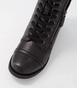 Women COLORADO Boots|Comfort-Durango Black Leather Suede Lace Up Boots