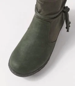 Women I LOVE BILLY Boots-Duzzel Olive Multi Ankle Boots
