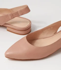 Women DIANA FERRARI Flats-Dyani Blush Leather Flat Shoes
