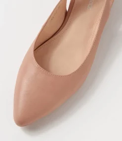 Women DIANA FERRARI Flats-Dyani Blush Leather Flat Shoes