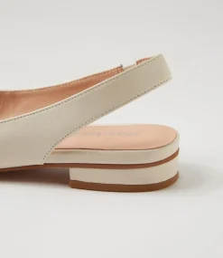 Women DIANA FERRARI Flats-Dyani Cream Leather Flat Shoes