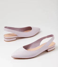 Women DIANA FERRARI Flats-Dyani Lilac Leather Flat Shoes