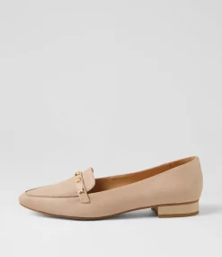Women DIANA FERRARI Flats|Loafers-Dysin Cappuccino Leather Loafers