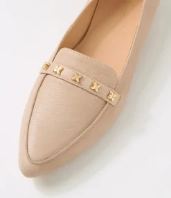 Women DIANA FERRARI Flats|Loafers-Dysin Cappuccino Leather Loafers