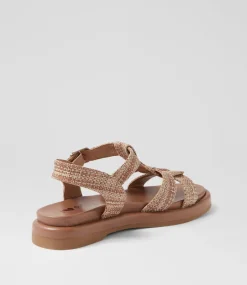 Women I LOVE BILLY Flats|Sandals-Earlan Coffee Fabric Sandals