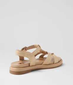 Women I LOVE BILLY Flats|Sandals-Earlan Natural Fabric Sandals