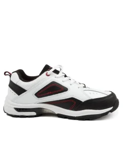 LYNX Sport School Shoes|Junior School Shoes-ECHO JNR WHT-BLACK-RED