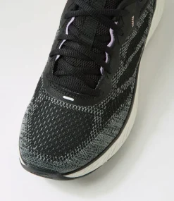 Women SKECHERS Sneakers-Edgeride Black Lavendar Fabric Sneakers