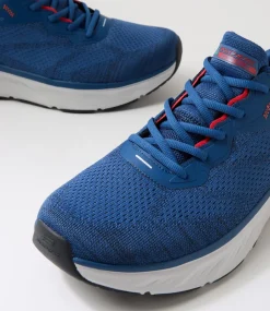 SKECHERS Sneakers-Edgeride Exxo Blue Red Fabric Sneakers