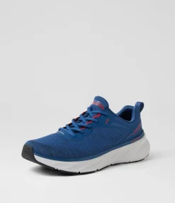 SKECHERS Sneakers-Edgeride Exxo Blue Red Fabric Sneakers