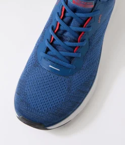 SKECHERS Sneakers-Edgeride Exxo Blue Red Fabric Sneakers