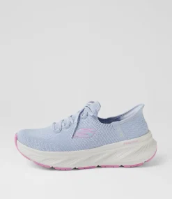 Women SKECHERS Sneakers-Edgeride Periwinkle Pink Mesh Sneakers