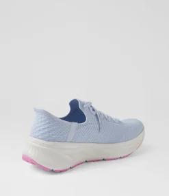 Women SKECHERS Sneakers-Edgeride Periwinkle Pink Mesh Sneakers