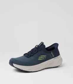 SKECHERS Sneakers-Edgeride Raygo Navy Lime Knit Sneakers