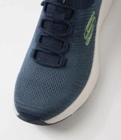 SKECHERS Sneakers-Edgeride Raygo Navy Lime Knit Sneakers