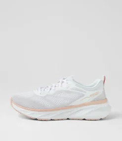 Women SKECHERS Sneakers-Edgeride White Natural Textile Sneakers