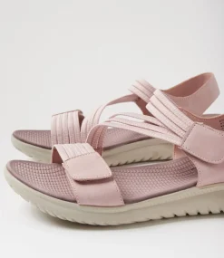 Women I LOVE BILLY Flats|Sandals-Edwyna Blush Elastic Sandals