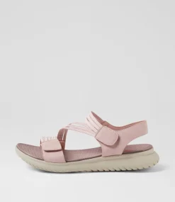 Women I LOVE BILLY Flats|Sandals-Edwyna Blush Elastic Sandals