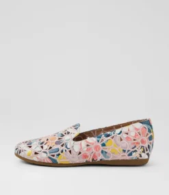 Women DIANA FERRARI Flats-Eedah Summer Floral Leather Flat Shoes