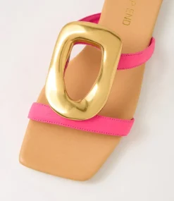 Women TOP END Flats|Slides-Egil Hot Pink Leather Slides