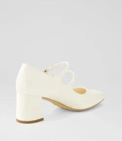 Women I LOVE BILLY Mary Janes|Heels-Eiko Almond Patent Pu Mary Jane Heels
