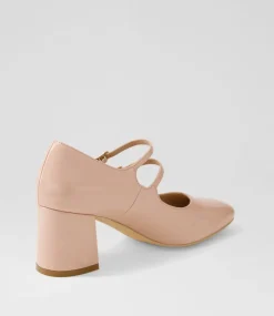 Women I LOVE BILLY Mary Janes|Heels-Eiko Nude Patent Pu Mary Jane Heels