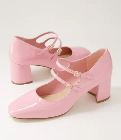 Women I LOVE BILLY Mary Janes|Heels-Eiko Pink Patent Pu Heels