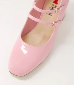 Women I LOVE BILLY Mary Janes|Heels-Eiko Pink Patent Pu Heels