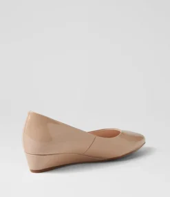 Women SUPERSOFT Comfort|Wedges-Elandra Mushroom Patent Leather Flat Shoes