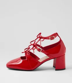 Women I LOVE BILLY Heels-Elanna Red Patent Pu Heels